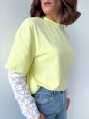 Kelly-T-Shirt aus Spitze (80 % Baumwolle, 20 % Polyester)