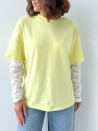 Kelly-T-Shirt aus Spitze (80 % Baumwolle, 20 % Polyester)