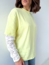 Kelly-T-Shirt aus Spitze (80 % Baumwolle, 20 % Polyester)