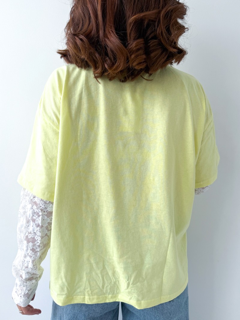 Kelly-T-Shirt aus Spitze (80 % Baumwolle, 20 % Polyester)