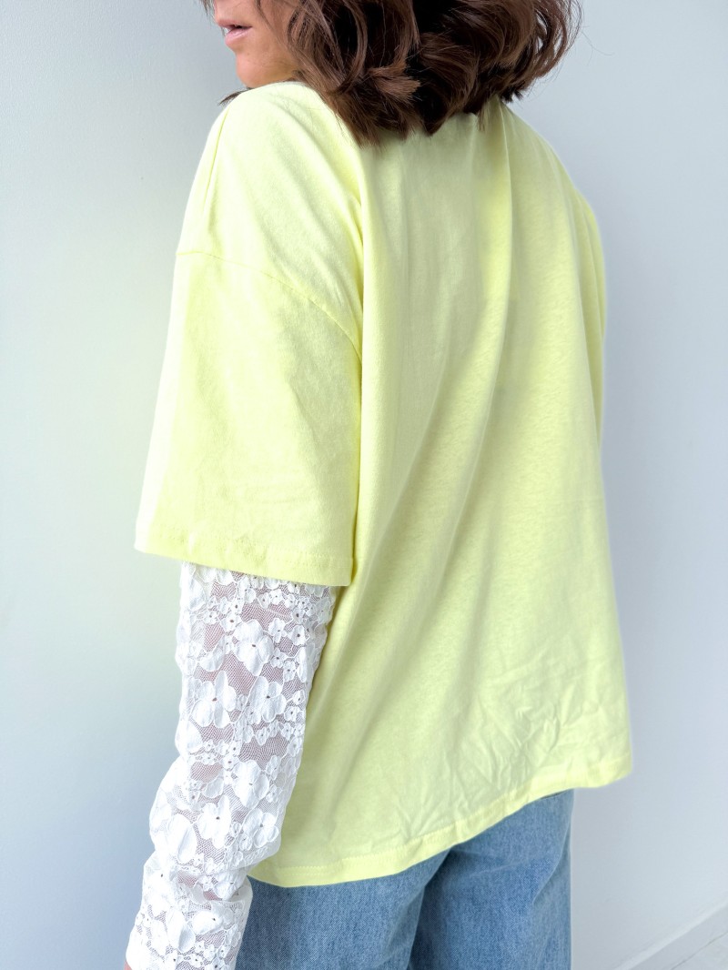 Kelly-T-Shirt aus Spitze (80 % Baumwolle, 20 % Polyester)