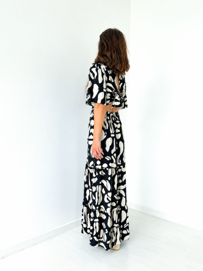 ROBE 63811 NOIR MOTIF