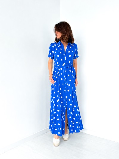 robe 62998C pois bleu bic
