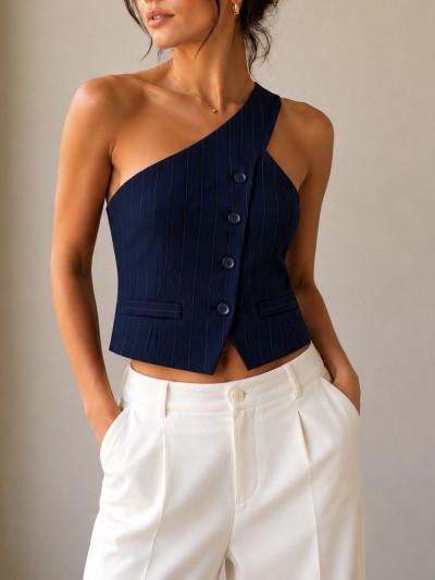 Top Naélia - Marineblau