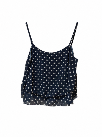 Top Voile pois - Marineblauw