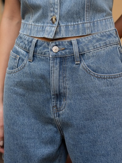 Short en jeans Val - Bleu...