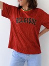 T-shirt België met pailletten