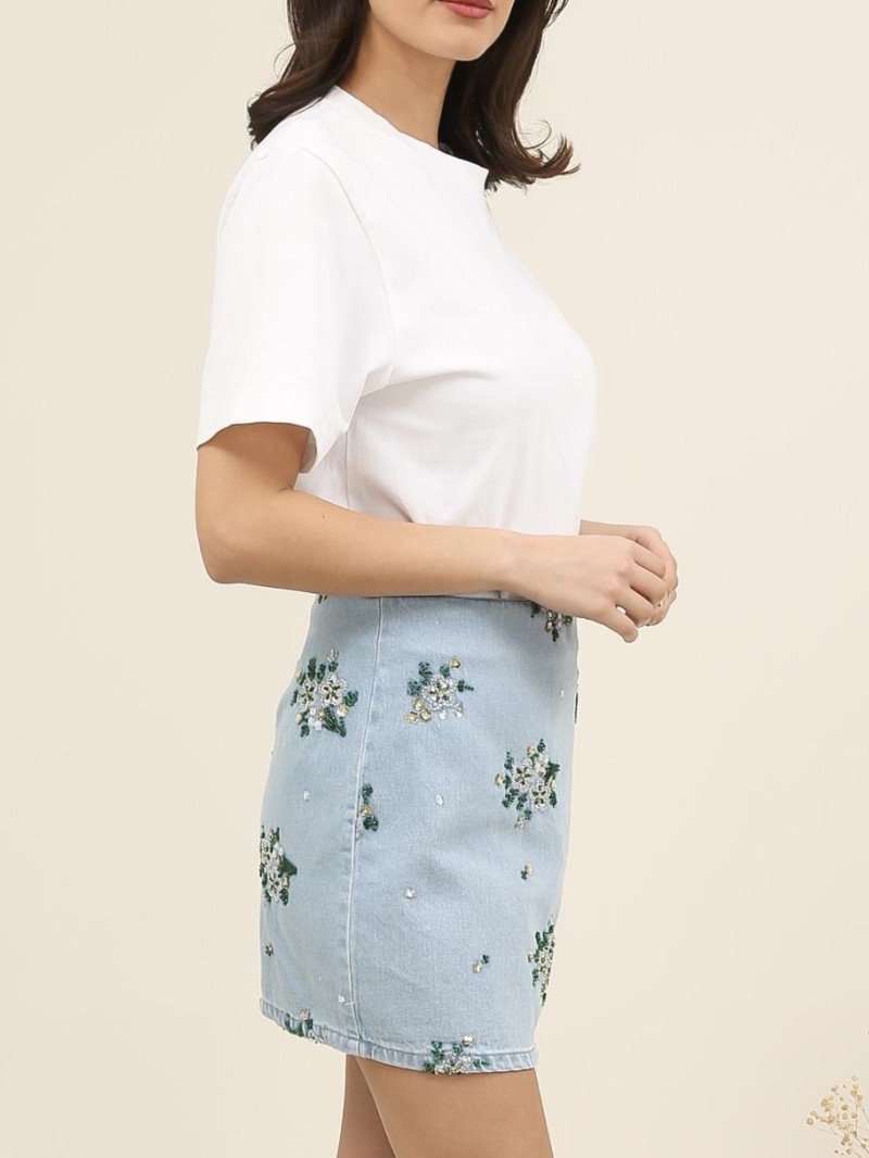 Alice-Jeansrock mit Pailletten