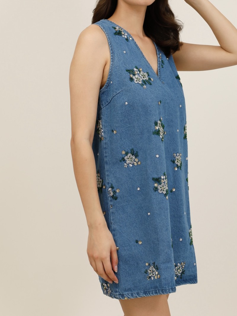 Robe en Jeans Alice avec sequin