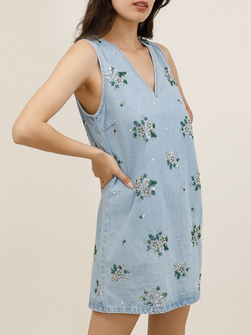 Robe en Jeans Alice avec sequin