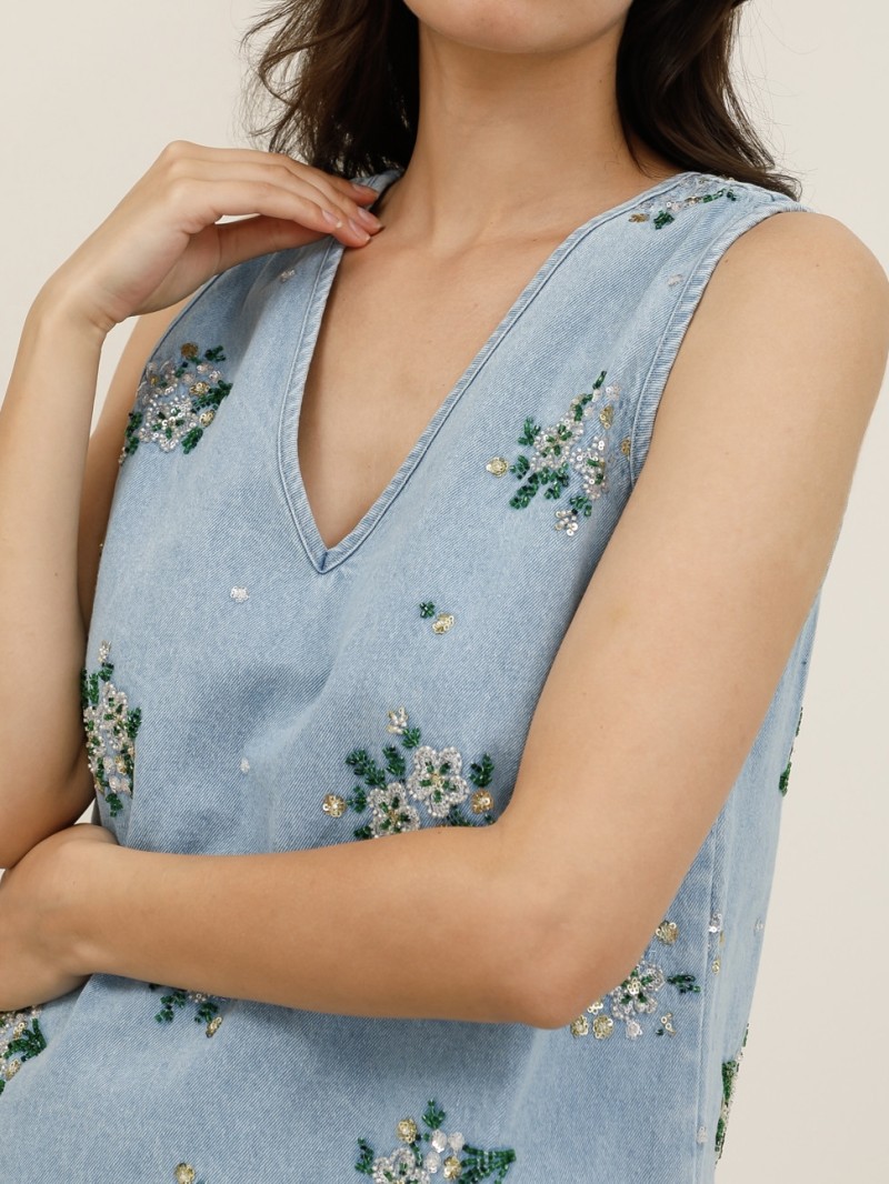 Robe en Jeans Alice avec sequin