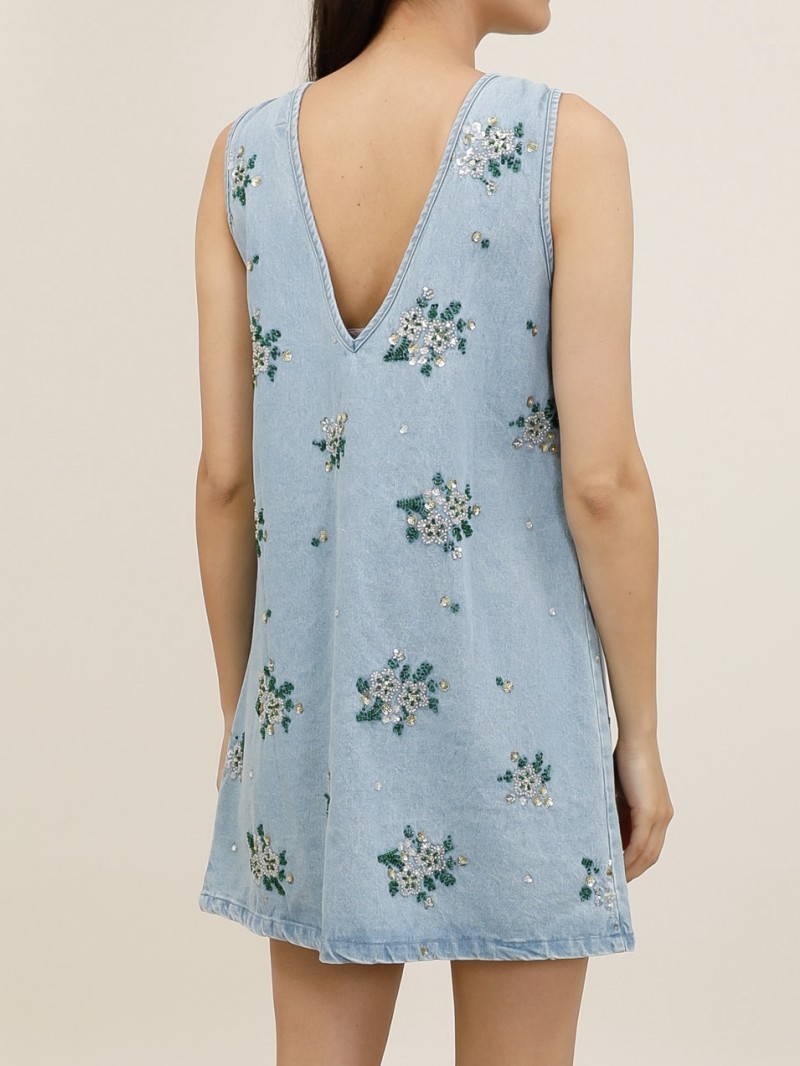 Robe en Jeans Alice avec sequin