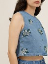 Top en jeans Alice avec sequin