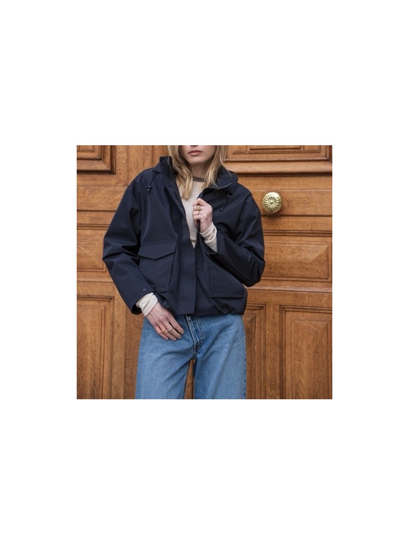Veste de pluie Nadine courte avec poches