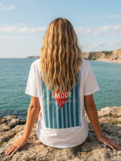 T-shirt Amour vert