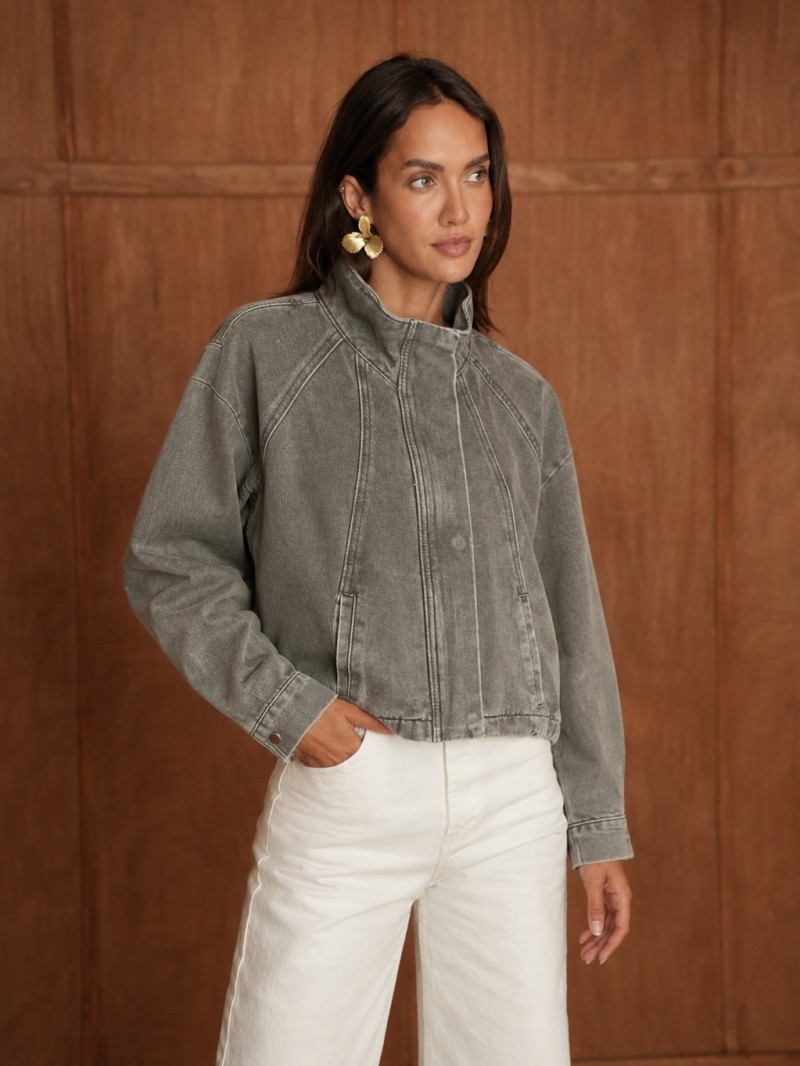 Veste en Jeans Mila kaki