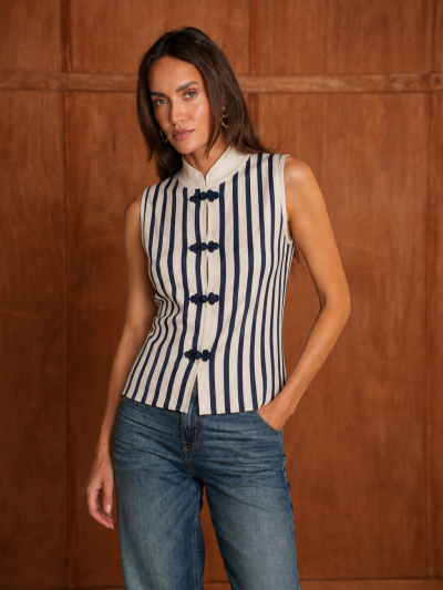 Top Myriam marin bleu marine