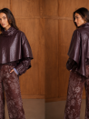 Kleid / Cape „Billy Simi“ in Bordeauxrot