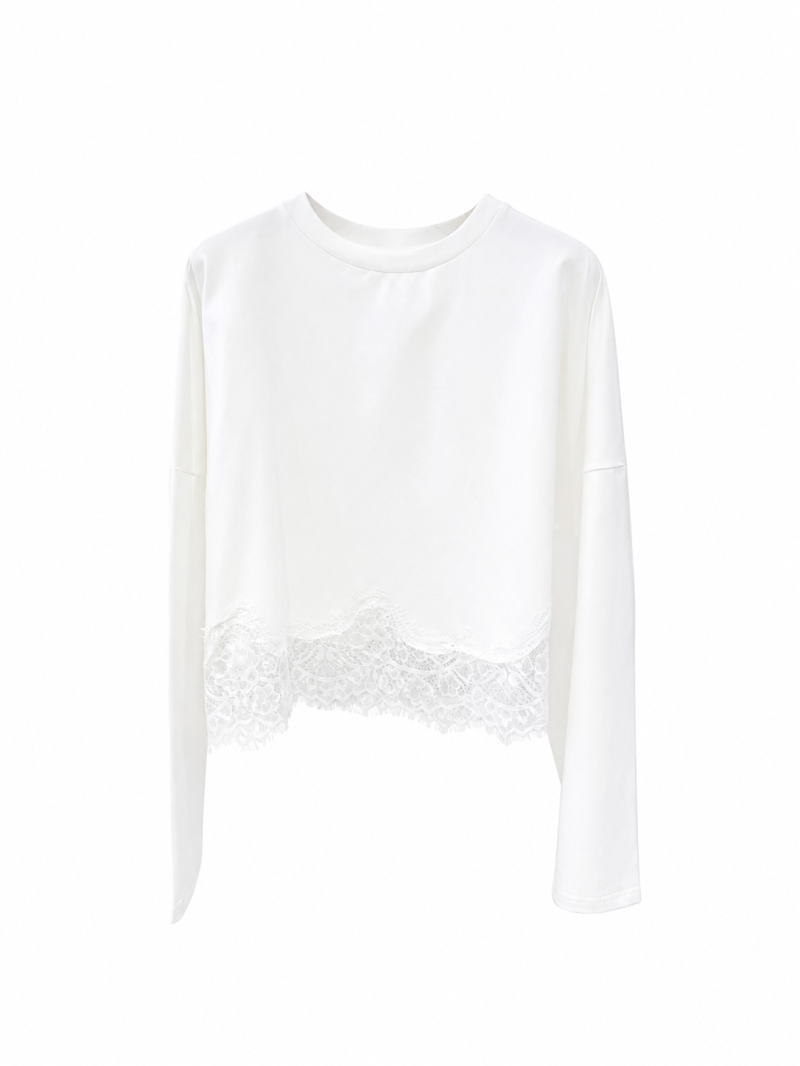 T-shirt Uni dentelle ( Coton )