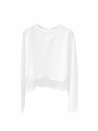 T-shirt Uni dentelle ( Coton )
