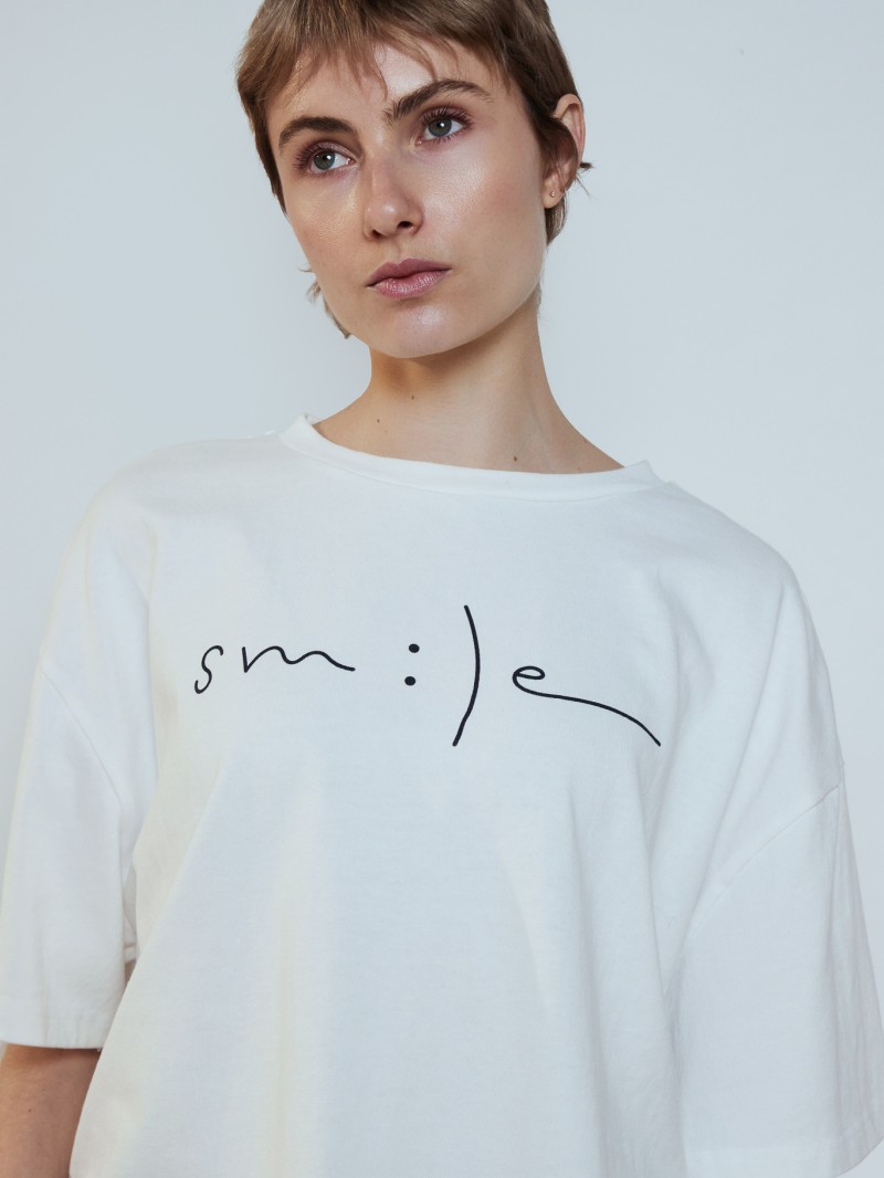 T-shirt Smile 100% Coton
