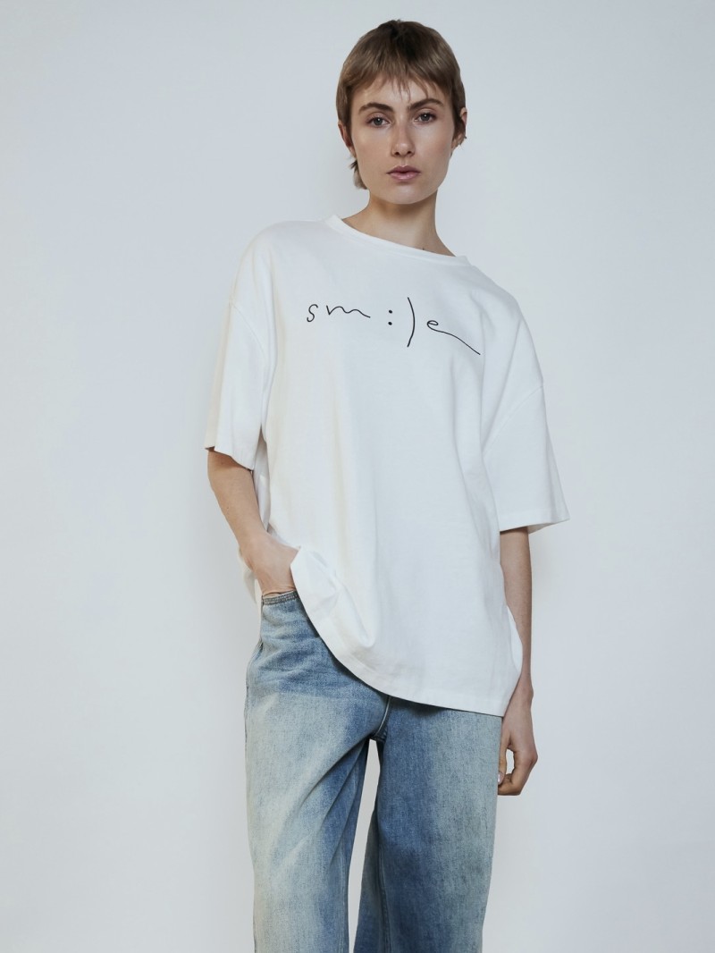 T-shirt Smile 100% Coton