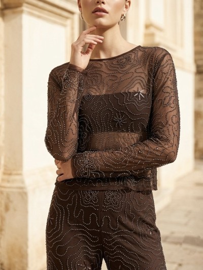 Bluse mit Pailletten
