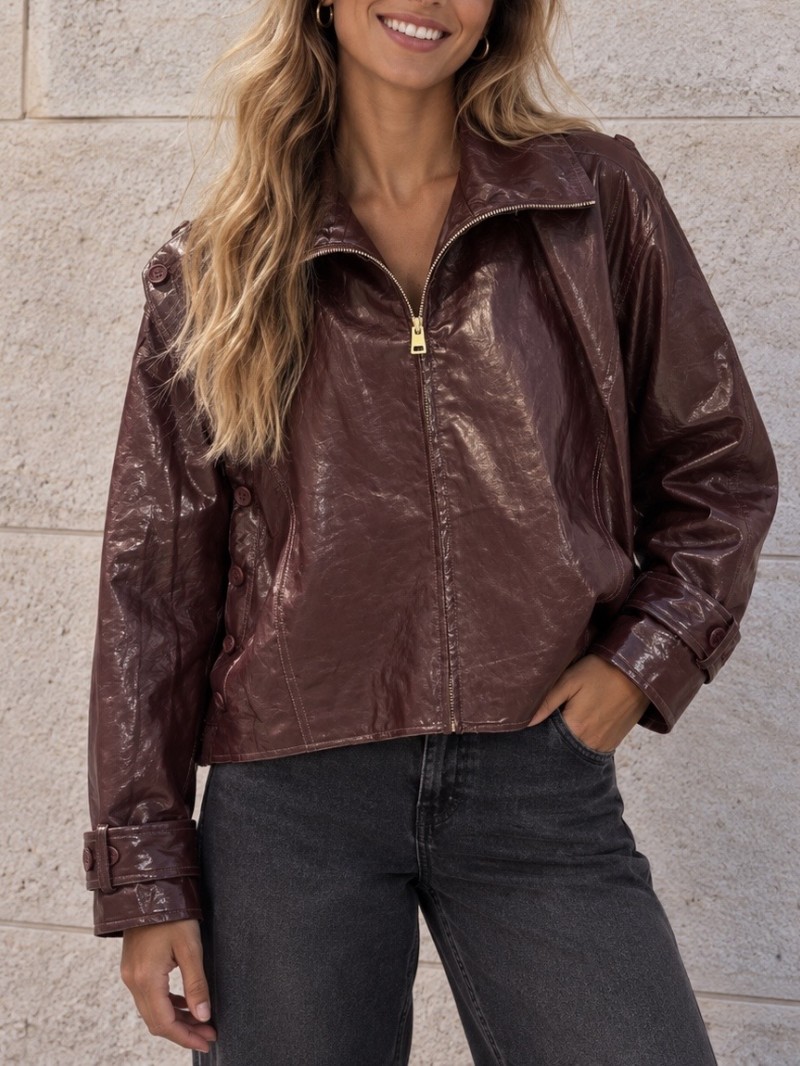Jas / Cape Billy Simi bordeauxrood