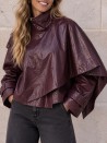 Kleid / Cape „Billy Simi“ in Bordeauxrot