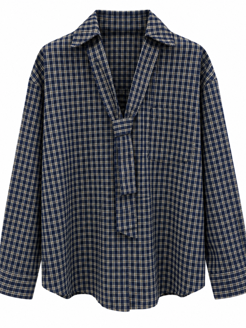 Chemise carreaux Roxanne avec cravate