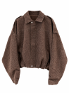 Veste / Bomber en jeans Léopard