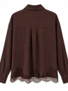 Chemise ligné dentelle chocolat