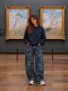 Jeans mit Bandana-Muster in Marineblau