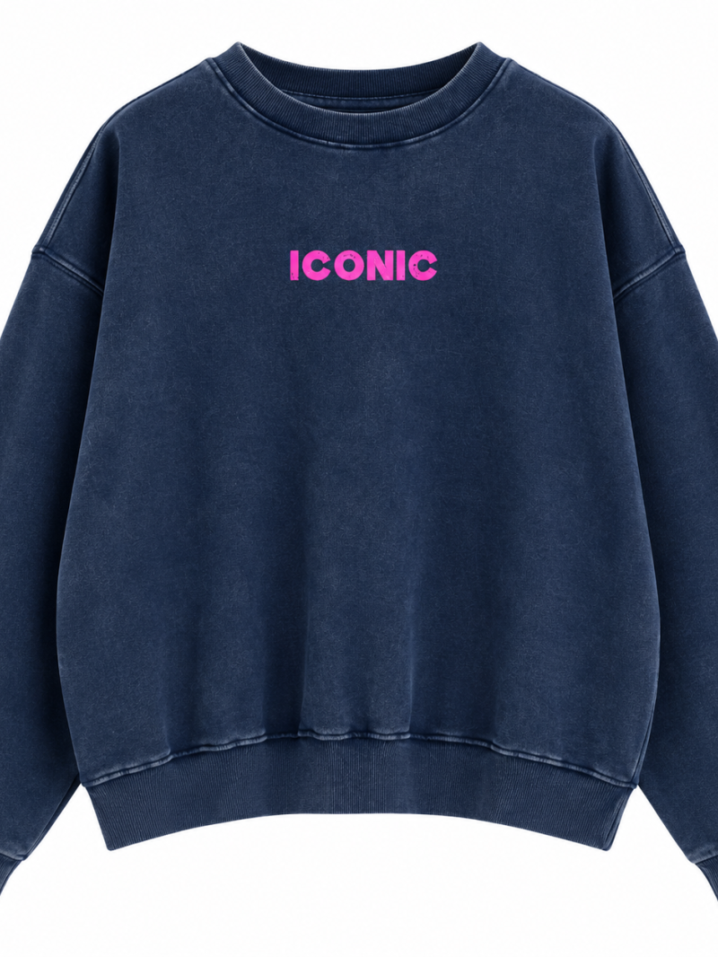 Sweat Iconic délavé 100% Coton