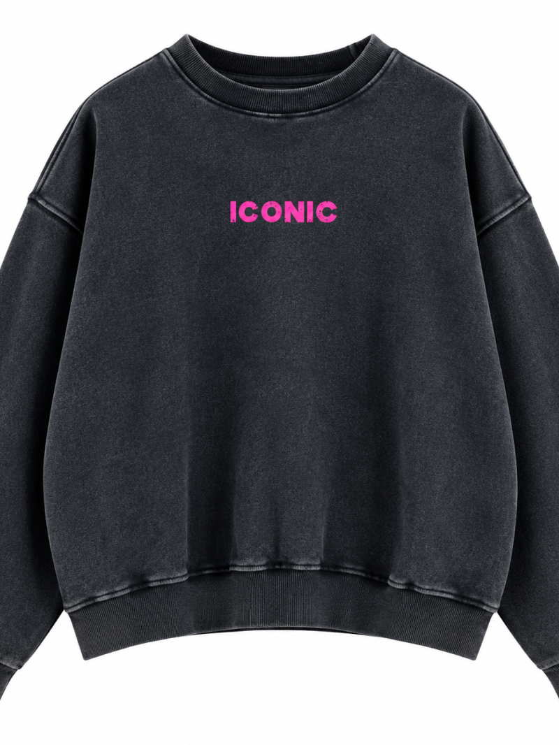Sweat Iconic délavé 100% Coton