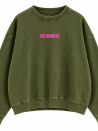 Sweat Iconic délavé 100% Coton