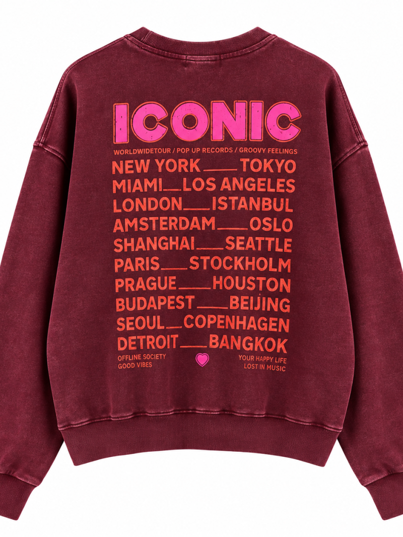 Iconisch sweatshirt met vervaagde look, 100% katoen