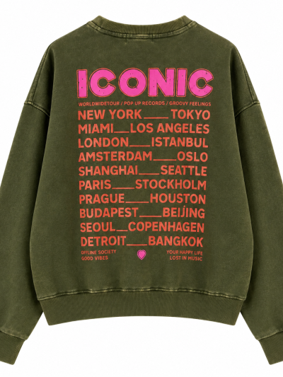 Sweat Iconic délavé 100% Coton