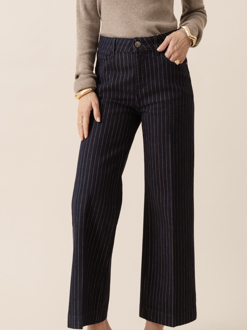 Blau gestreifte Jeans von Vincianne