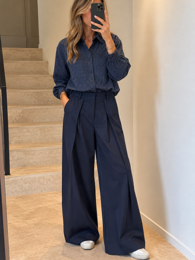 Pantalon Sarah bleu marine