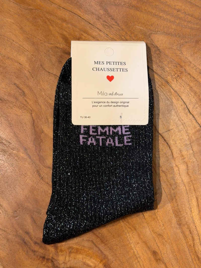Glitzer-Socken „Femme Fatale“