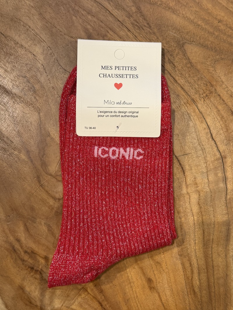 Iconic-Socken mit Pailletten