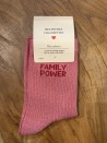 Family Power-Socken mit Glitzer