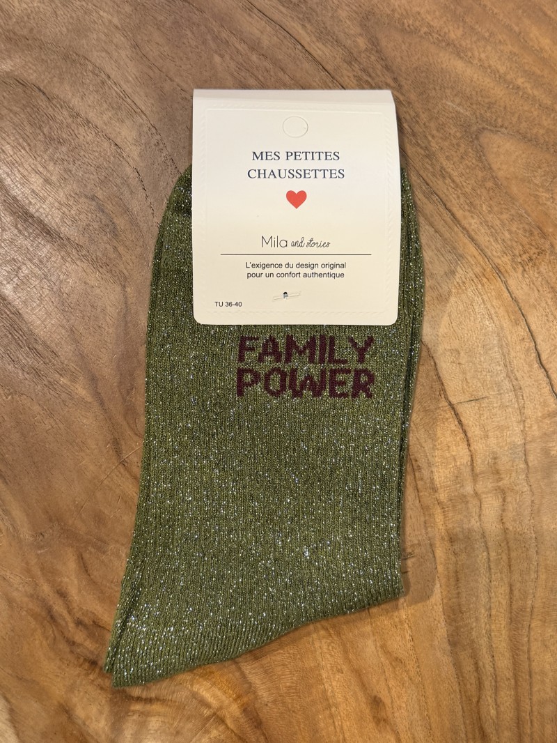 Chaussettes à paillettes Family Power