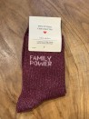 Family Power-Socken mit Glitzer