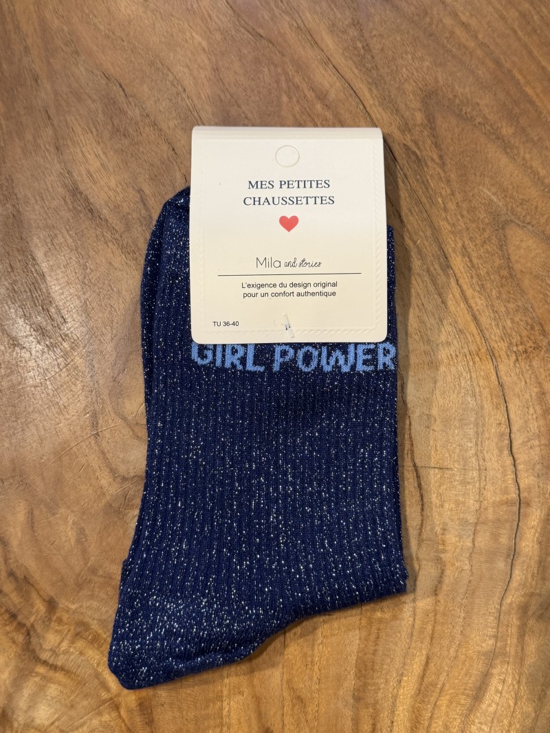 Sokken met glitters: Girl Power