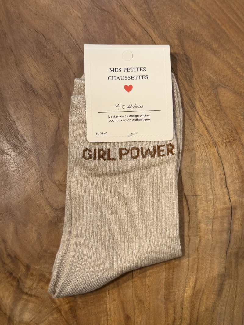 Chaussettes à paillettes Girl Power