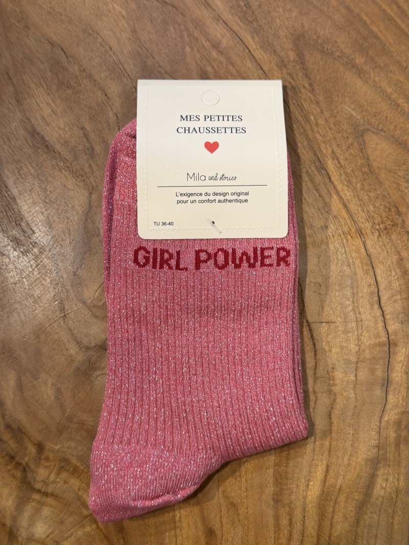 Chaussettes à paillettes Girl Power