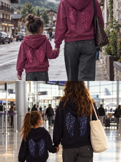 Sweatshirt „Ange“ mit Reißverschluss und Kapuze (Jugendliche / Kinder)