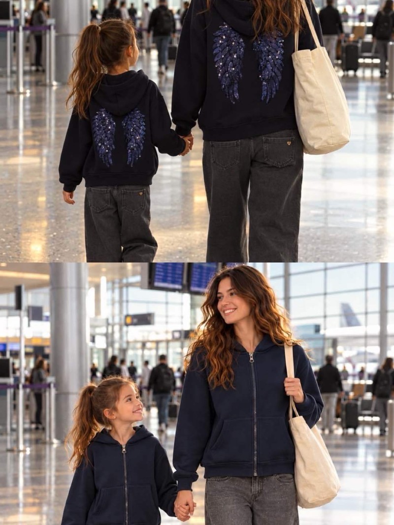 Ange-sweater met rits en capuchon (volwassenen)
